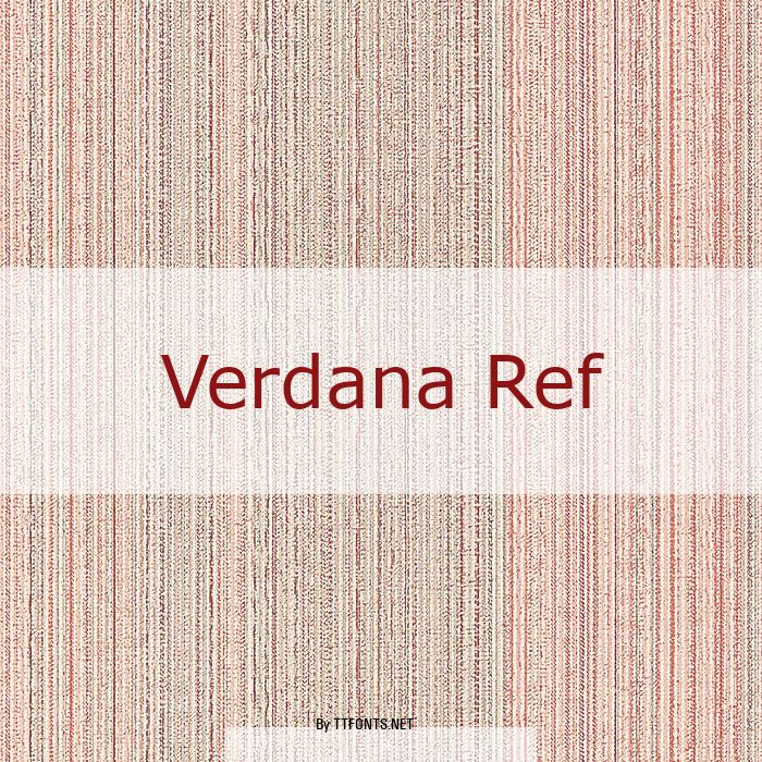 Verdana Ref example
